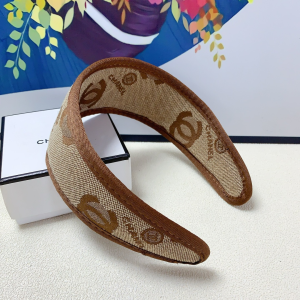 Chanel CC Logo Headband Beige