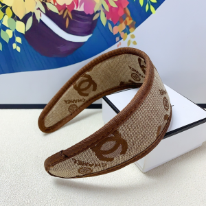 Chanel CC Logo Headband Beige