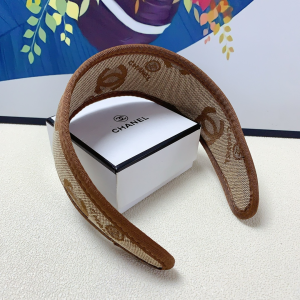 Chanel CC Logo Headband Beige