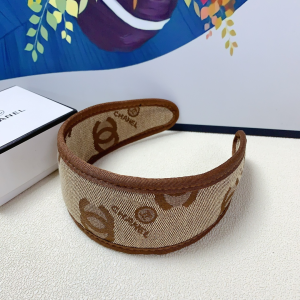 Chanel CC Logo Headband Beige