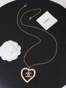 Chanel CC Heart Pendant Necklaces