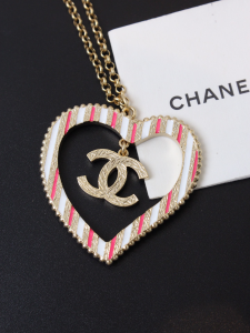 Chanel CC Heart Pendant Necklaces