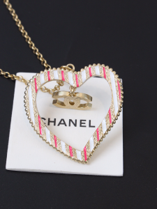 Chanel CC Heart Pendant Necklaces
