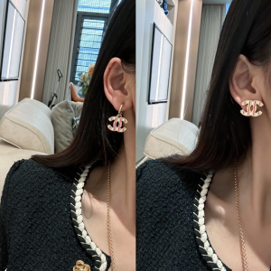 Chanel CC Logo Earrings