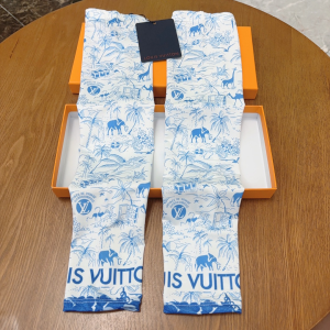 Dior Silk Long Fingerless Gloves Blue