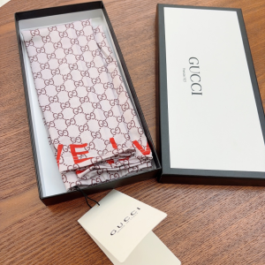 Gucci GG Silk Long Fingerless Gloves Brown