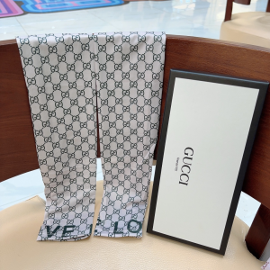 Gucci GG Silk Long Fingerless Gloves Green