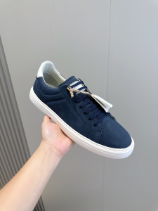 Brunello Cucinelli Lace Up Navy Blue Suede Calf Leather Sneakers Brunello Cucinelli Lace Up Navy Blue Suede Calf Leather Sneakers