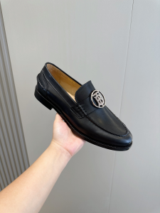 Burberry TB Black Calf Leather Loafers Burberry TB Black Calf Leather Loafers