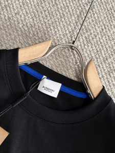 Burberry Black Cotton T Shirt