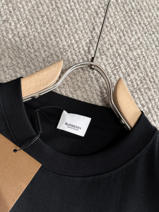 Burberry Black Cotton T Shirt