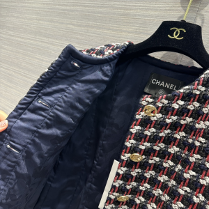 Chanel Black Red Tweed Jacket