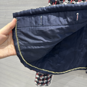 Chanel Black Red Tweed Jacket