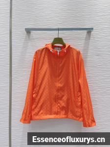 Gucci GG Zip Nylon Jacket Orange