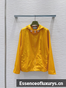 Gucci GG Zip Nylon Jacket Yellow