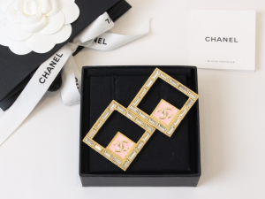 Chanel CC Square Earrings