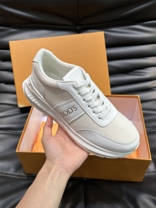 Tods White Calf Leather and Technical Fabric Low Top Sneakers Tods White Calf Leather and Technical Fabric Low Top Sneakers