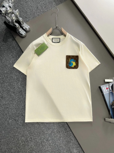 Gucci GG Dragon Off White Cotton T Shirt