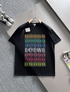 Loewe Logo Anagram Black Cotton T Shirt