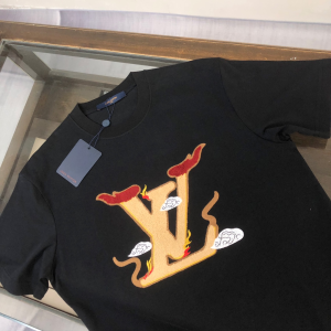 Louis Vuitton LV Black Cotton T Shirt