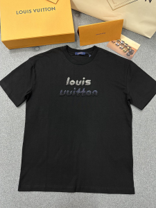 Louis Vuitton Bead Embroidered Cotton T Shirt Black Louis Vuitton Bead Embroidered Cotton T Shirt Black