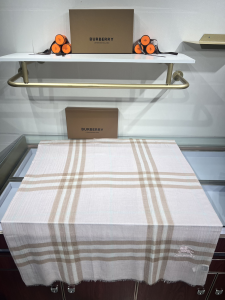 Burberry Exaggerated Check Cashmere Silk Scarf Pink Burberry Exaggerated Check Cashmere Silk Scarf Pink