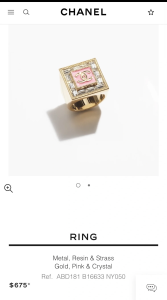 Chanel CC Logo Square Rings