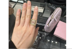 Chanel CC Logo Square Rings