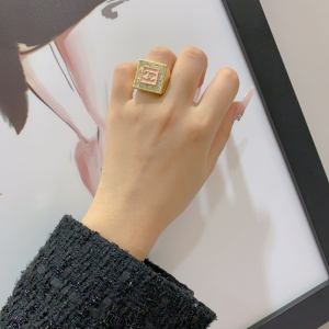 Chanel CC Logo Square Rings