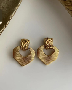 Saint Laurent YSL Gold Earrings