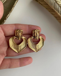 Saint Laurent YSL Gold Earrings