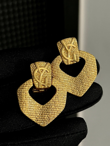 Saint Laurent YSL Gold Earrings