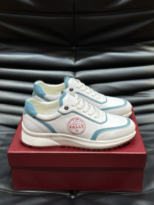 Bally White Blue Calfskin Leather Sneakers Bally White Blue Calfskin Leather Sneakers