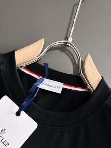 Moncler Black Cotton T Shirt