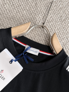 Moncler Black Cotton T Shirt