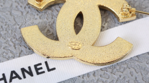 Chanel CC Logo Crystals Brooch