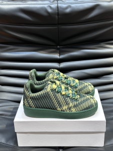 Burberry Check Knit Box Sneakers Green Burberry Check Knit Box Sneakers Green