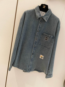 Chanel CC Logo Denim Blue Jacket