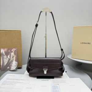 Lemaire Small Gear Leather Shoulder Crossbody Bag Burgundy Lemaire Small Gear Leather Shoulder Crossbody Bag Burgundy