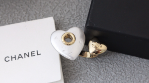 Chanel CC Double Heart Rings