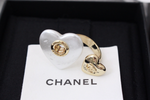 Chanel CC Double Heart Rings