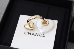 Chanel CC Double Heart Rings