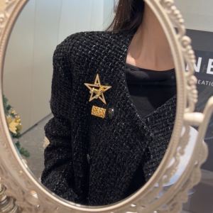 Chanel CC Shoes Crystal Star Brooch