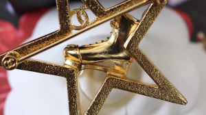 Chanel CC Shoes Crystal Star Brooch