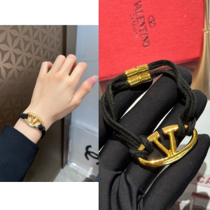Valentino Vlogo Cotton Nero Bracelets