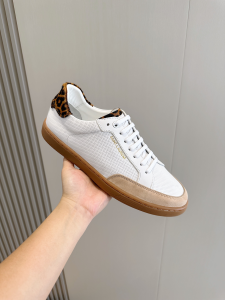 Saint Laurent YSL Court Classic SL10 Perforated Leather Sneakers White Saint Laurent YSL Court Classic SL10 Perforated Leather Sneakers White