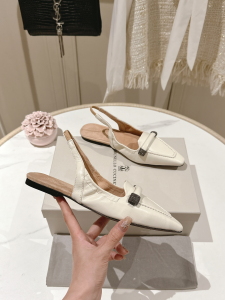 Brunello Cucinelli Monili Calf Leather Slingback Flats White Brunello Cucinelli Monili Calf Leather Slingback Flats White