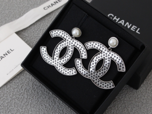 Chanel Large CC Logo Earrings