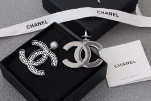 Chanel Large CC Logo Earrings