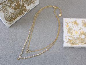 Dior Crystal CD Pearls Necklaces